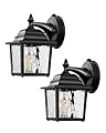 DEWENWILS 2 Pack Dusk to Dawn Outdoor Wall Light Fixture, Wall Lantern Porch Light with Glass Shade, Waterproof Outdoor Wall Sconce Lamp for Garage, Backyard (Classic)