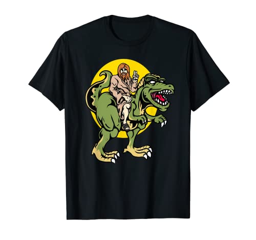 Cool Jesús Montar Dinosaurio | Divertido Christian Dino Amante Regalo Camiseta