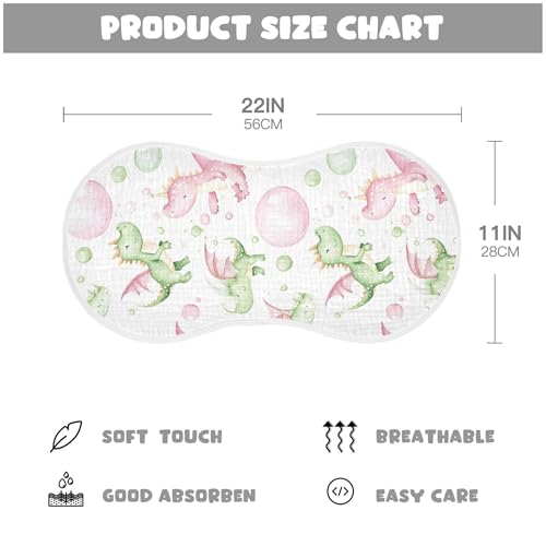 xigua Cute Bubbles and Dragons Baby Burp Cloths for Newborn Boys and Girls 2 Pack, Soft & Absorbent Cotton Baby Burp Cloth, Baby Washcloths, Newborn Towel, Burp Rags4