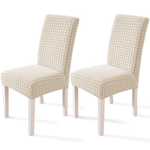 YSTELLAA Stuhlhussen 2er Set, Stretch Stuhlüberzieher, Stuhlbezug Schwingstuhl, Hussen Für Stühle Hochlehner, Stuhlbezüge Kratzfest, Universal Chair Cover Waschbarer, Beige YSTELLAA Stuhlhussen 2er Set, Stretch Stuhlüberzieher, Stuhlbezug Schwingstuhl, Hussen Für Stühle Hochlehner, Stuhlbezüge Kratzfest, Universal Chair Cover Waschbarer, Beige