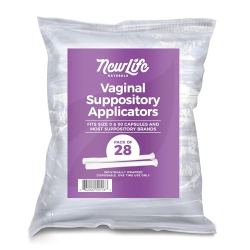 Image of NewLife Naturals Vaginal Suppository Applicators for Boric Acid Suppositories, Size 0 & 00 Capsules, and Pills & Tablets - Individually Wrapped Disposable Applicators - Pack of 28 (Made in USA)