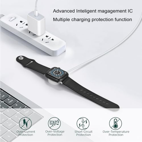 USB C Charger Cable for Apple Watch Portable iWatch Charger Fast Charging for Apple Watch Series 11 10 9 8 7 6 5 4 3 2 1 Se Ultra Smart Watch Charger Apple Magnetic Wireless Charging Cord