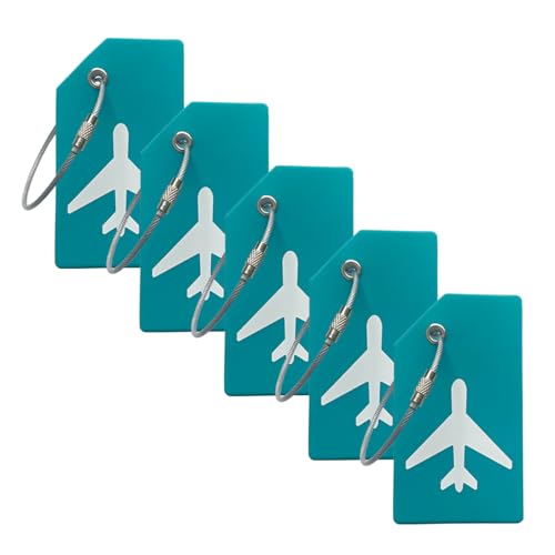 5Pack Silicone Luggage Tag Name ID Card Perfect to Quickly
