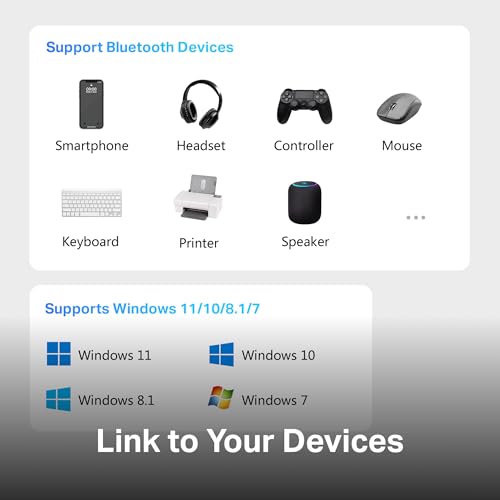 Image of TP-Link USB Bluetooth 6.0 Adapter for PC, UB600 Nano Bluetooth Dongle, Wireless Receiver & Transmitter, Supports Windows 11 /10 /8.1 /7, Compact Design for Desktop, Laptop, Keyboard, Mouse & More