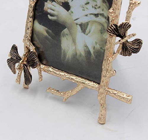 Funerom Metal Frame Picture Frame 4X6 Inch Photo Display For Desk (Golden) #TOP4