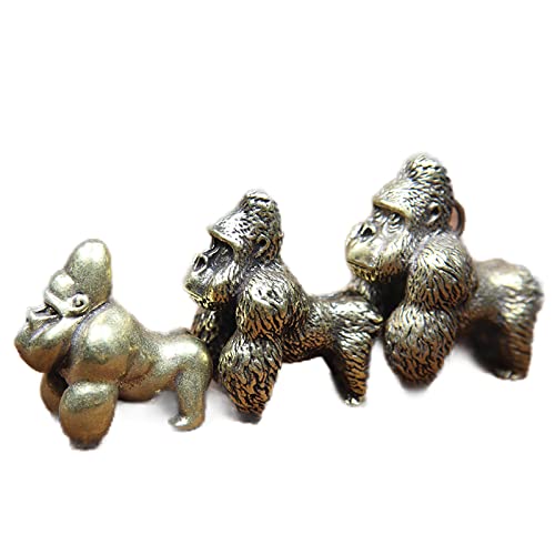 Cérémonie du thé avec figurines en laiton Fengshui de King Kong