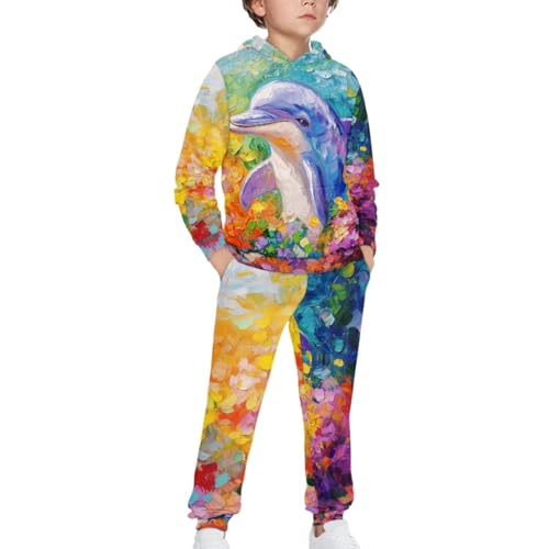 HUIACONG Sweat Suit for Boys Sweatsuits Kids Children Sweat Set3