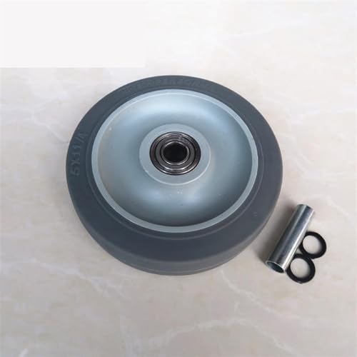 Roulette de 5 pouces anti-trace en TPR gris avec frein universel pour charge lourde