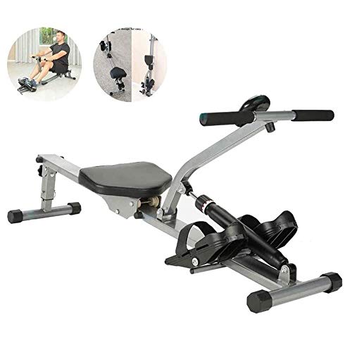 Image of Rowing Machine,Indoor Foldable Rowing Machine Hydraulic with 12 Adjustable Resistance,Workout Fitness Equipment,LED Monitor,for Home Gym