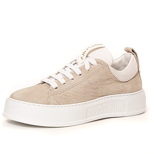 Andia Fora Amon Quincy Bianco Lave' Sneaker Donna Beige Beige Ice Bianco 36 EU