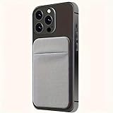Cell Phone Card Holder Back of Phone,Stretchy Stick on Wallet Pocket Credit Card ID Case Pouch Sleeve Self Adhesive Sticker for iPhone Samsung Galaxy Android （Grey）