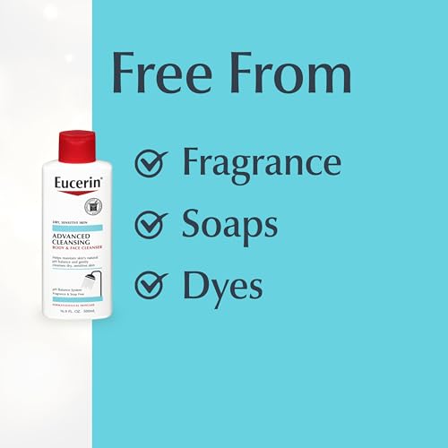 Eucerin 2195 Advanced Cleansing Body And Face Cleanser, Ph-Balanced, Gentle Face And Body Wash For Normal To Dry, Sensitive Skin thumb #4