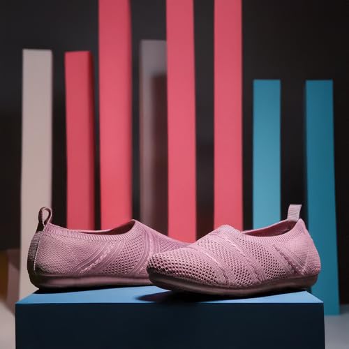 Image of ASIAN ZERI-02 Women's Knitted Slip-On Casual Shoes | Lightweight, Memory Foam, Flexible & Breathable Footwear for Walking, Travel & Casual Use