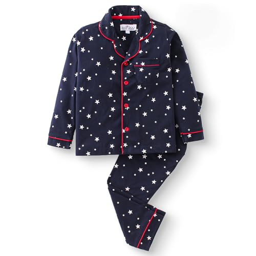 Image of NITE FLITE Boy's Cotton Starred Top & Pajama Set