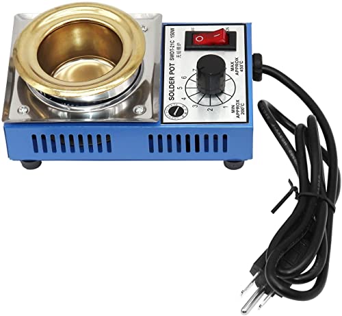 Image of Electric Solder Pot with Titanium Plate - 2 Inch 220V 150W Desoldering Bath for Precise Soldering and Desoldering Applications (200-450 Celsius) inch
