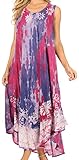 Herrliche Tank Kleid mit Rundhalsausschnitt, Wade. Erstaunlich mehrfarbiger Marmor mit Batikmotiven drucken. Hergestellt aus weichem leichtem Rayon. Perfekt mühelos flowy fit, einfach und vielseitig.
