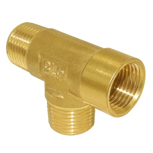 Tubo de latón en T de 1/2 pulgada Joywayus: soluciona derivaciones de agua sin fugas, 2 unidades 6