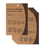 Clothes Washing Instructions Hang Tag Material Care Cards,2x3 Inch Handmade Care Instruction Tags,50 Pcs