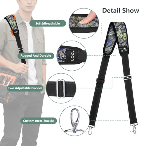 Image of 67 Inch Shoulder Straps, Soft with Ultra-Thick Fixed Shoulder Pad, Two Way Independently Adjustable Buckle Replacement Straps for Laptop Bag Messenger Bag Tool Bag Luggage,MixYellow