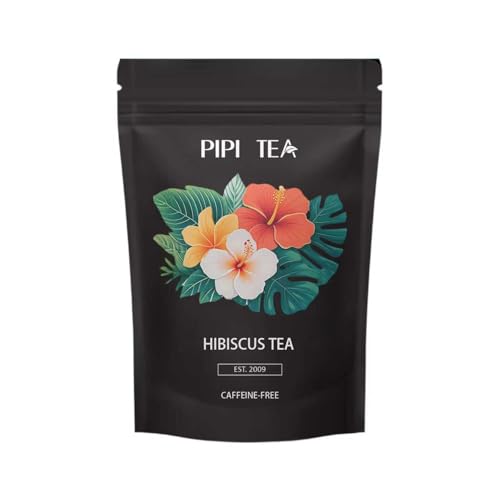 Pipi Hibiscus Tea Bags – 100% Natural, Caffeine-Free, Rich in Vitamin C and Antioxidants, Boosts Immunity - 30 Servings (1 box)