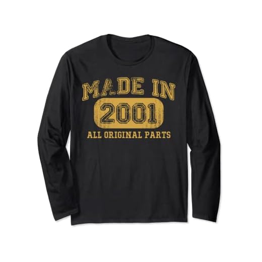 Hecho en 2001 regalos de cumpleaños 21 años cumpleaños 21st Bday Manga Larga