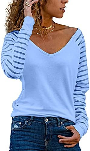 V-hals t-shirts met lange mouwen kopen