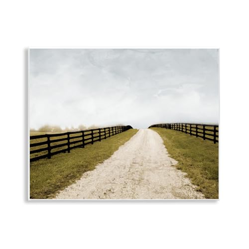 Stupell Industries 'Fenced Countryside Lane'�A�E�H�[���v���[�N�A�[�g�A14 x 11�C���`�A�|���₷�����A�č����AYnon Mabat