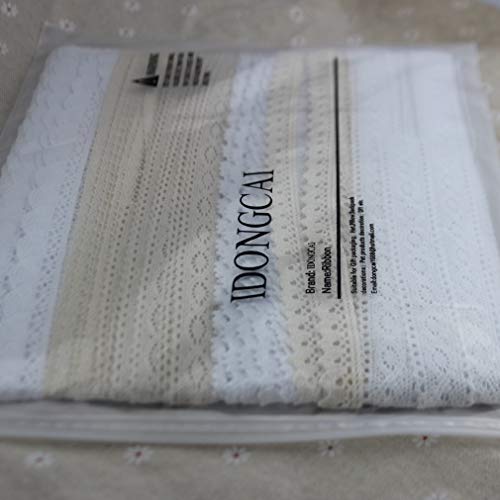 Idongcai Cotton Lace Trim Vintage Lace Ribbon Crochet Lace Scalloped Edge For Bridal Wedding Decoration Christmas Package Diy Sewing Craft Supply Mix 40 Yards (5 Yard Each) #TOP4