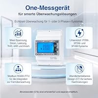 EASTRON SDM630MCT V2 Stromzähler, 1/3 Phase Modbus RS485 RTU – (Stromwandler erforderlich) gespeister DIN-Schienen-Smart-Meter, MID kalibriert – Ansicht 3