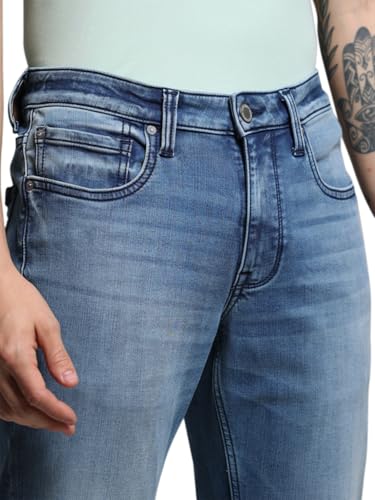 Image of JACK & JONES Men's Slim Fit Jeans | Mid Rise | Jeans for Men