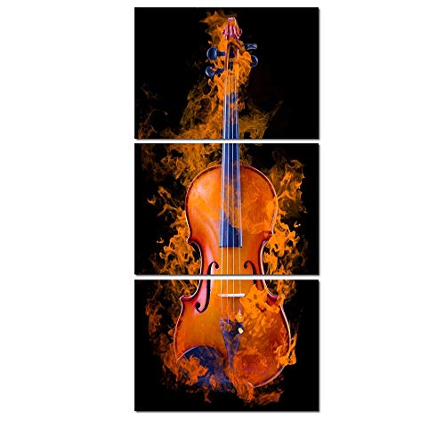 Tableau violon flamme modulaire pour habiller un grand mur vide de salon