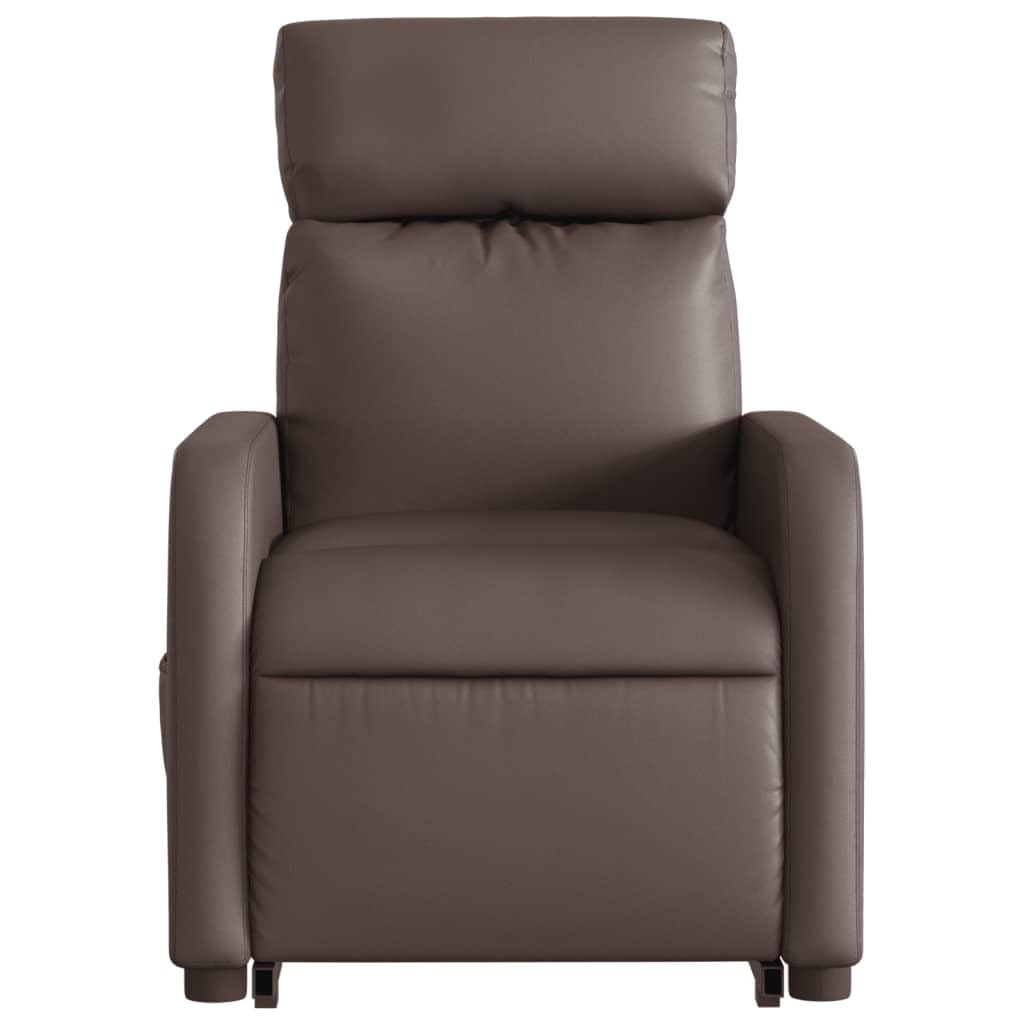 IKAYAA Sillón de Masaje con Elevador Levanta Personas Mayores Sillon Relax Reclinable Sillón Elevador Sofá Relax con Bolsillos Laterales Marrón