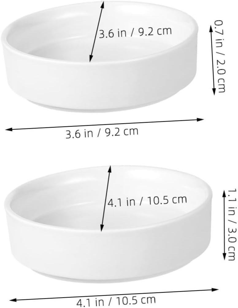 BESPORTBLE 6pcs Heavy Duty Ceramic Plant Drip Trays Plant Saucers for Pots Multi-use Indoor and Outdoor Flowerpot Base and Easy to Clean Suitable