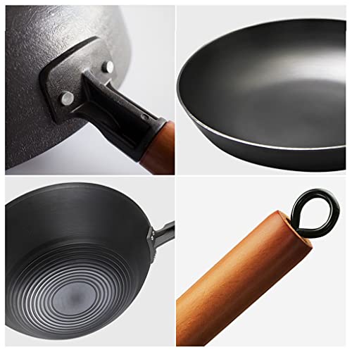 Wok de Hierro Tradicional Hecho a Mano para Cocina a Gas e Inducción miniatura 6