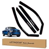 in-Channel Rain Guards for Dodge RAM 1500 2020 2021 2022 2023 2024 Crew Cab, Side Window Deflectors, Window Visors for Dodge RAM 1500, for Dodge RAM 1500 Car Accessories