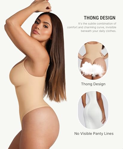 Image of FeelinGirl Shapewear Bodysuit for Women Tummy Control Body Shaper Going Out