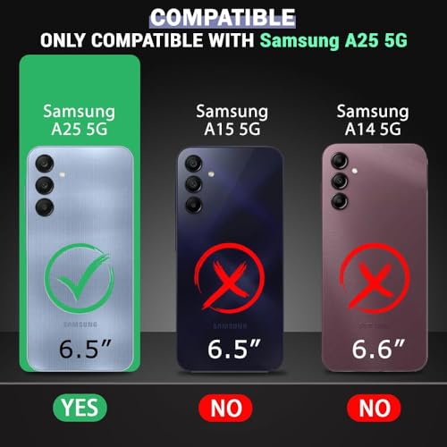 Image of AIBEX Compatible for Samsung A25 5G Flip Cover Leather Finish | Inside TPU with Card Pockets | Wallet Stand | Complete Protection Flip Case - Brown