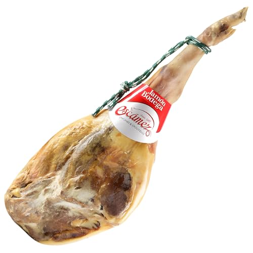 Jamon Bodega Serrano Gr | Escamez Prosciutto | Jamón Reserva con Pata | Perniles de 6 a 7 Kilos | Jamon Curado | Embutido de Curación Superior a 18 meses | Sin Gluten