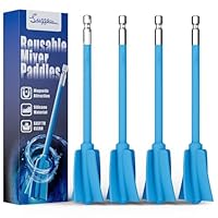 Silikon Farbrührer, Suzzam 4 Stück wiederverwendbar Epoxidharz Rührer, mischpaddel für 1/4 Bohrer, Farbmischer für epoxidharz, Pigment, Malen - Epoxidharz zubehör einfach zu säubern