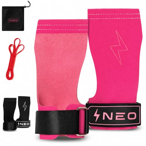 NeoDynamic Calleras para Crossfit | Calleras Crossfit | Guantes calistenia Hombre y Mujer Profesionales para Atletas de Gimnasia, Cross Training | Bolsa y Banda Elastica de Regalo