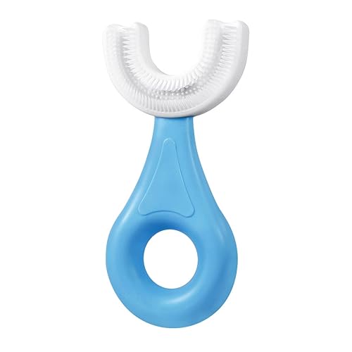 Miniatura 1 de soobei - Cepillo de dientes en forma de U para niños cabeza de cepillo de silicona suave de grado alimenticio diseño de limpieza de dientes bucales