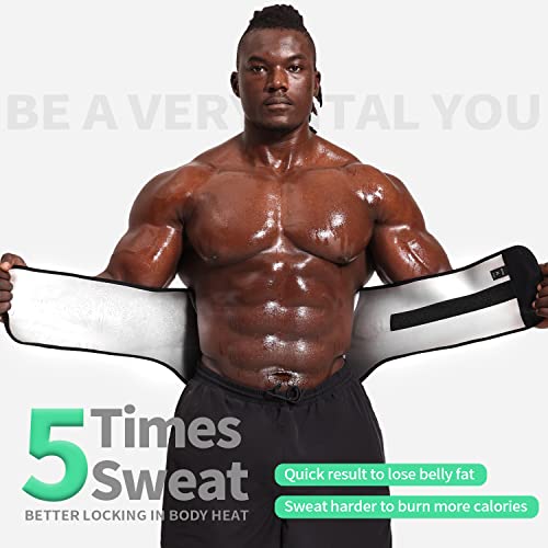 Bvvu Waist Trainer Trimmer Belt For Men Sauna Sweat Belt Lower Belly Body Shaper For Back Support #TOP1