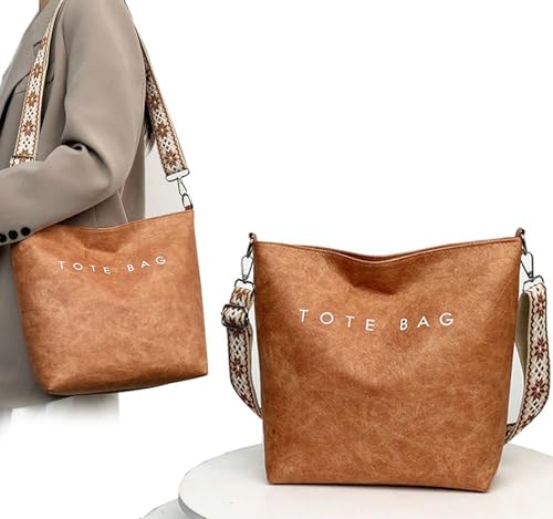 Women's PVC Tote Bag Guitar Strap Crossbody Shoulder Bag Large Work College Daily Kraft Paper Handbag2