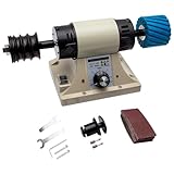 Lucidatrice elettrica per pelle, strumento elettrico regolabile a 6 velocità per brunitura e rettifica per metallo e acciaio inossidabile, finitura efficiente dei bordi, 0-8000 giri/min