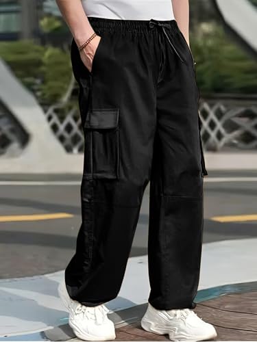 Mens Cargo Pants Jogger Sweatpants Loose with Pockets Casual Stretch
