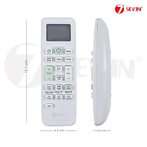 Image of 7SEVEN Compatible with Samsung AC Remote Control Model 90C Suitable for 1 1.5 2 Ton Split and Window Air Conditioner - Match Each Keys Exactly to Replicate Genuine Remote Function