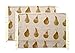 Placemats Set of Eight Pale Yellow Pear Pattern
