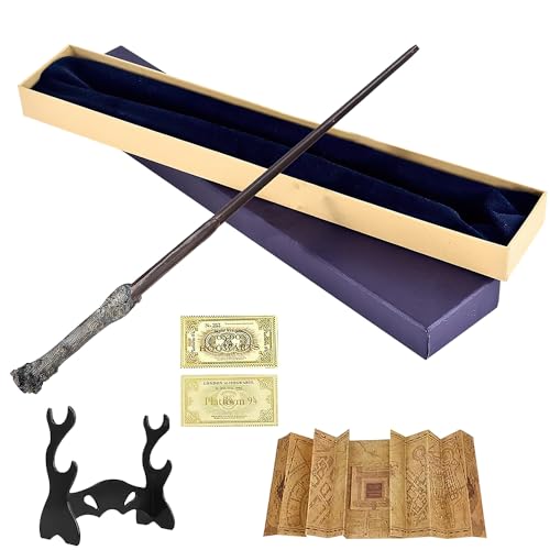 Baguette magique HPotter lumineuse en boîte cadeau originale avec collier et ticket