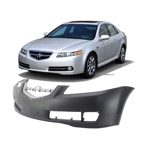 Image of FitParts Compatible with Acura TL 2007-2008 Front Bumper Cover | Primed, With Fog Light Holes, Sedan, Ready to Paint, OEM 04711SEPA80ZZ, AC1000160