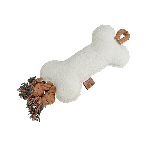 SONDEY Wooly Plush Bone with Polyester Cord 13 x 6 x 37 cm, multicoloured